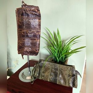 Minicci Snakeskin 🐍Print Mini Bag Clutch Bundle of 2
